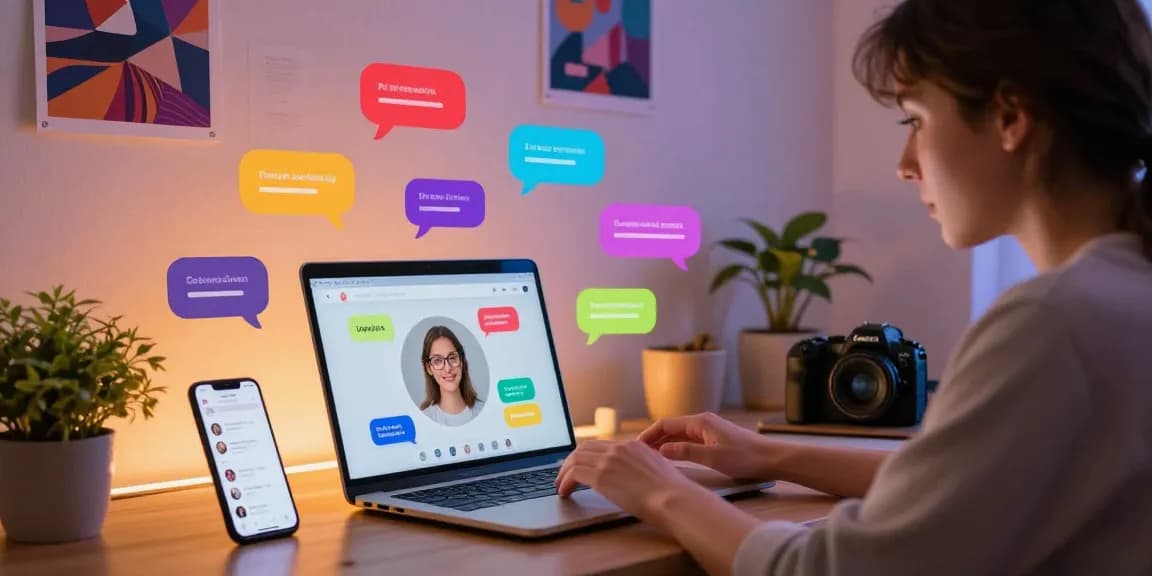 Engaging AI chat interaction on a laptop showcasing spicychat's innovative dialogue.