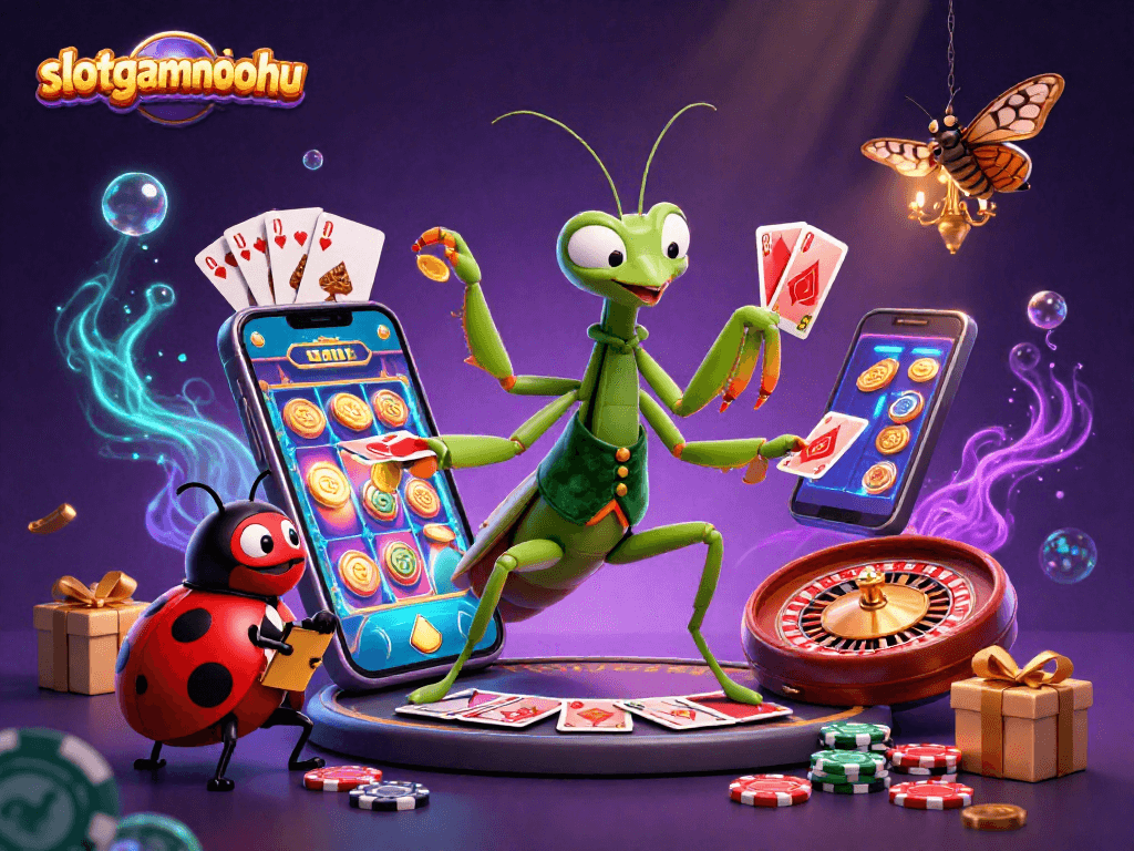 Experience thrilling moments with slotgamenohu's vibrant 3D casino scene featuring slot games.