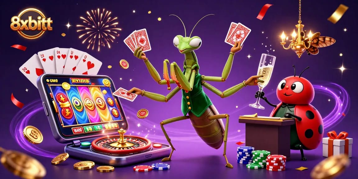 8xbett captures the excitement of casino gaming with lively characters and dynamic slot games.