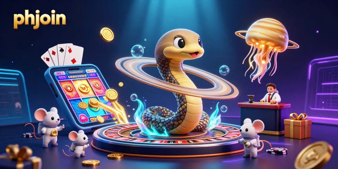 Experience excitement with phjoin's interactive casino gaming featuring animated characters and slot action.