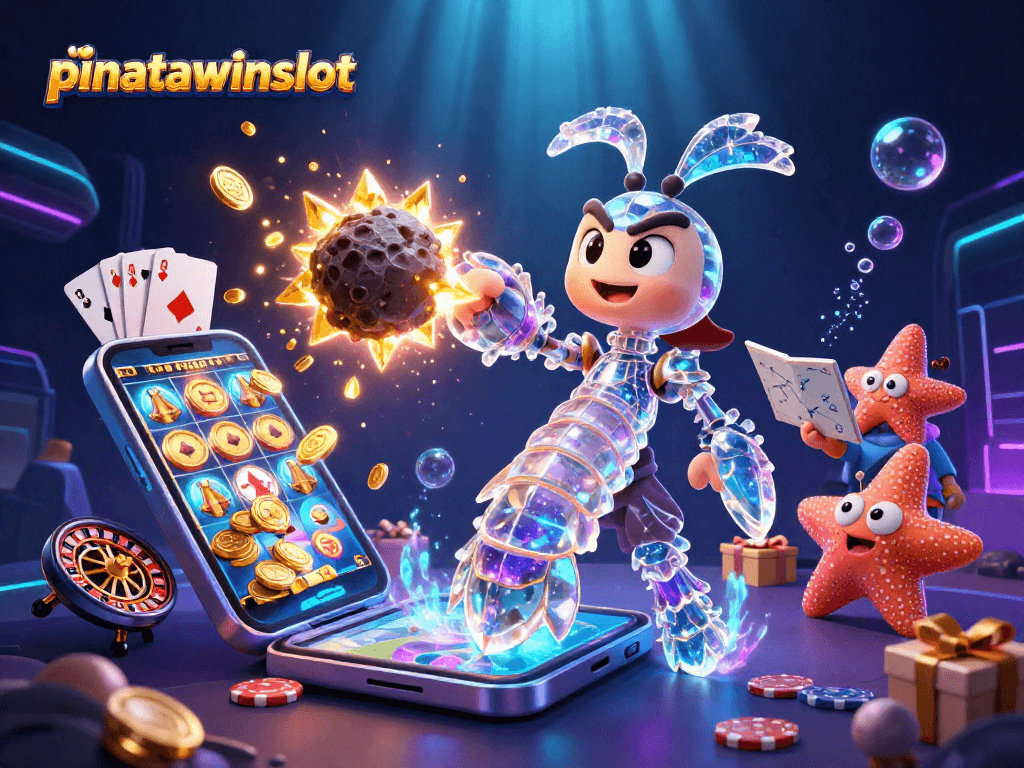 Engage with pinatawinsslot as colorful slot game elements explode in a dynamic, luminous scene.
