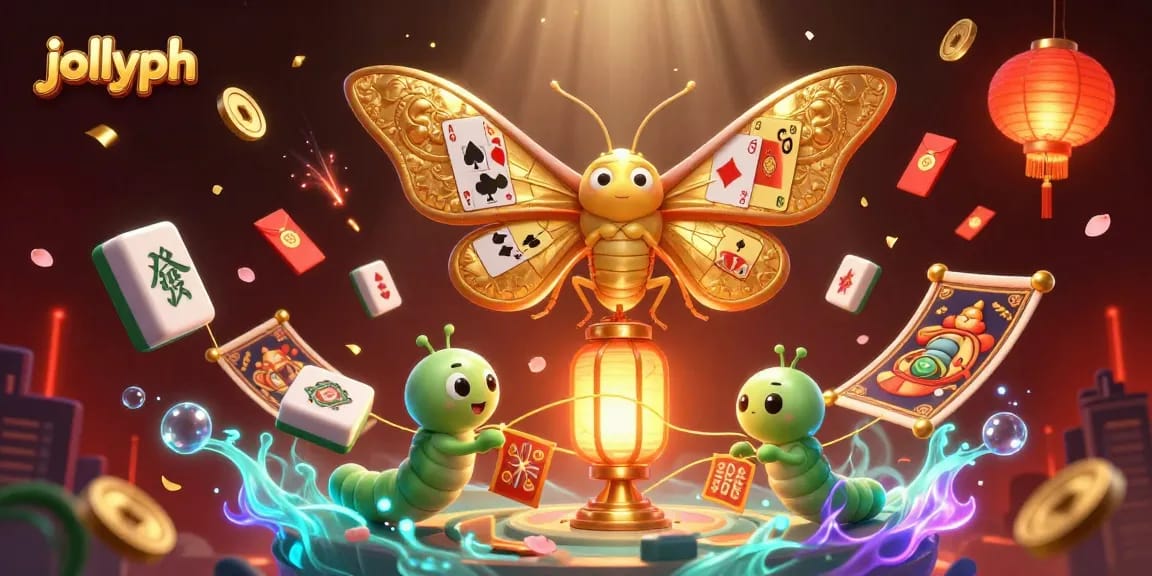 Engage in thrilling gaming with Jollyph's vibrant casino illustration featuring whimsical casino elements.