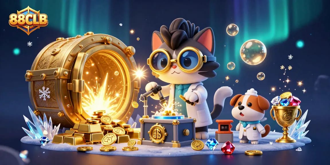 Spin and win at 88CLB with a vibrant 3D casino adventure featuring golden treasures and exciting gameplay!