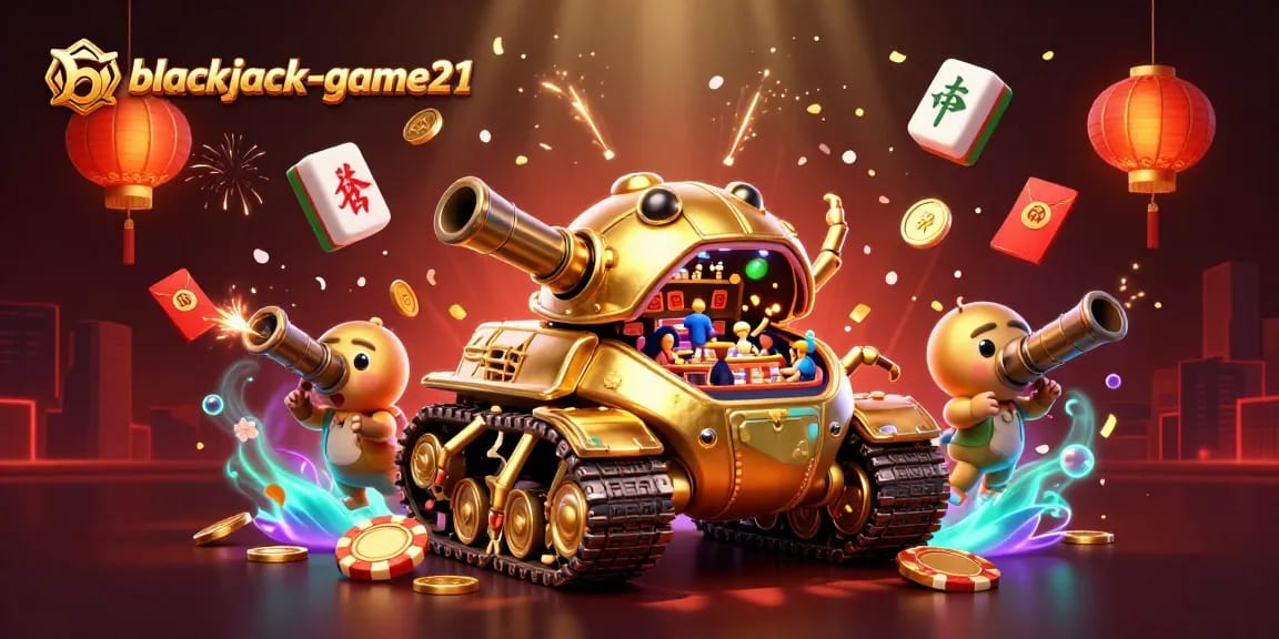 Play blackjack-game21 in an engaging casino tank environment filled with fun elements.