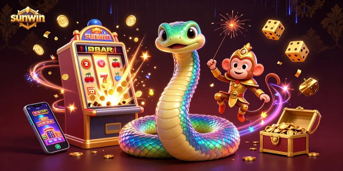Experience thrilling wins with sunwin's vibrant jackpot adventure in this dynamic casino scene.