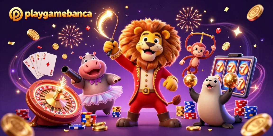 Win big with playgamebanca featuring lively casino characters and dynamic game elements.