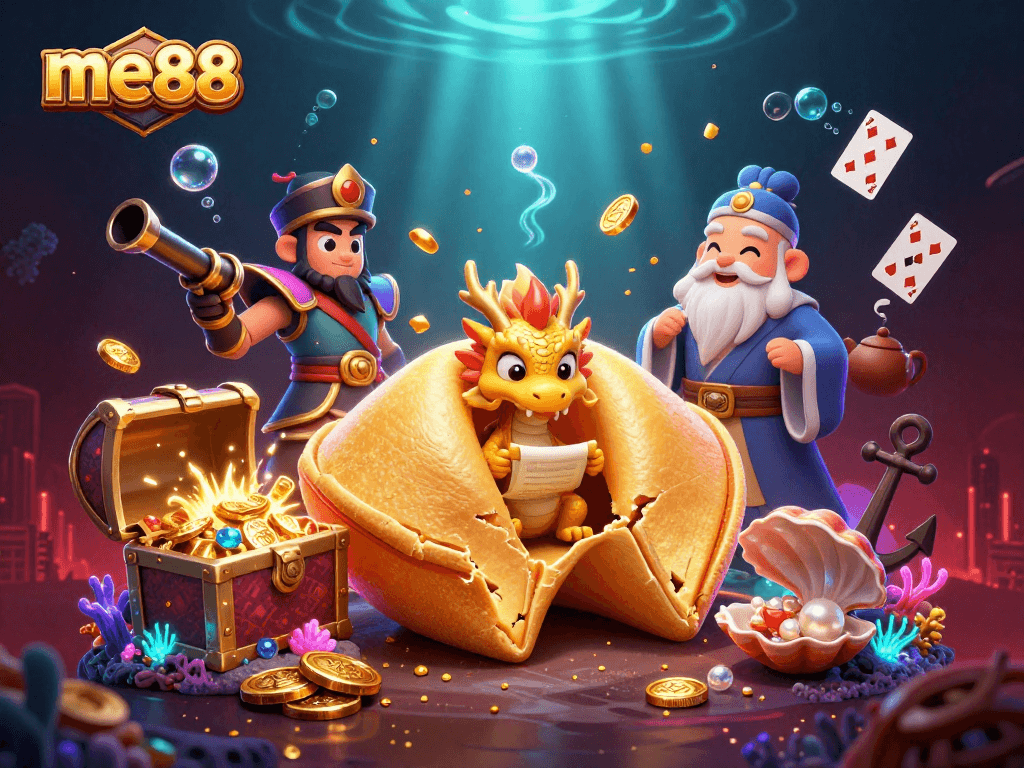 Engage in thrilling gaming at me88 with rich illustrations of fortune and excitement.