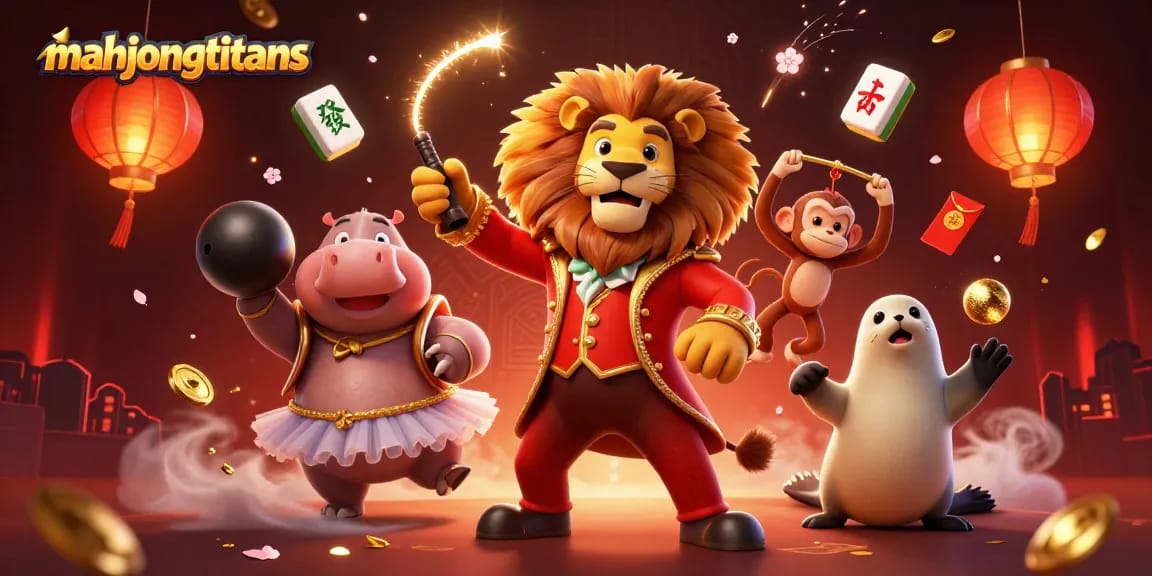 Experience thrilling mahjongtitans gameplay with vibrant characters and dynamic casino elements.