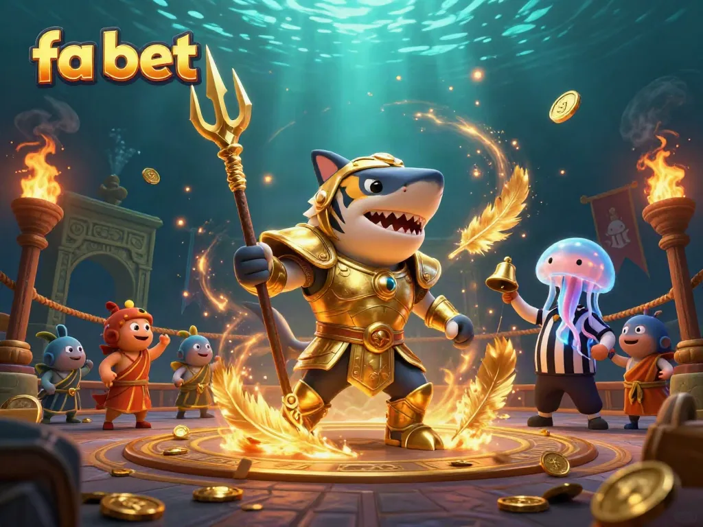 Experience thrilling underwater gaming with fa bet's casino action featuring 3D characters and vibrant colors.
