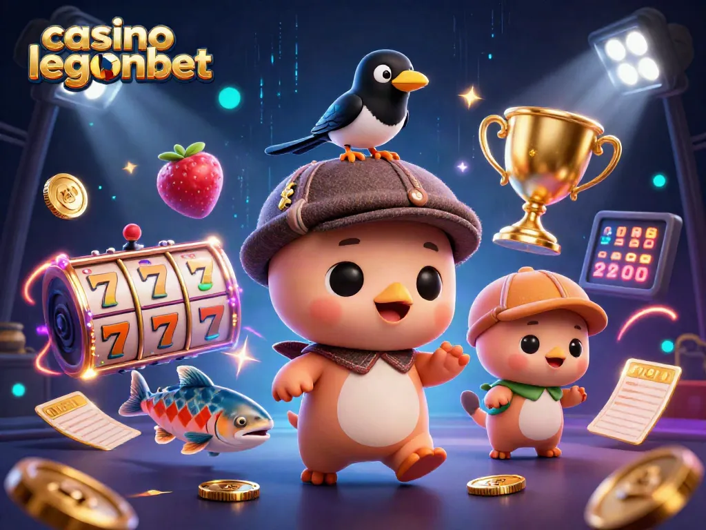 Play exciting games at casino legionbet with our vibrant slot-themed illustration capturing Nessie and friends.