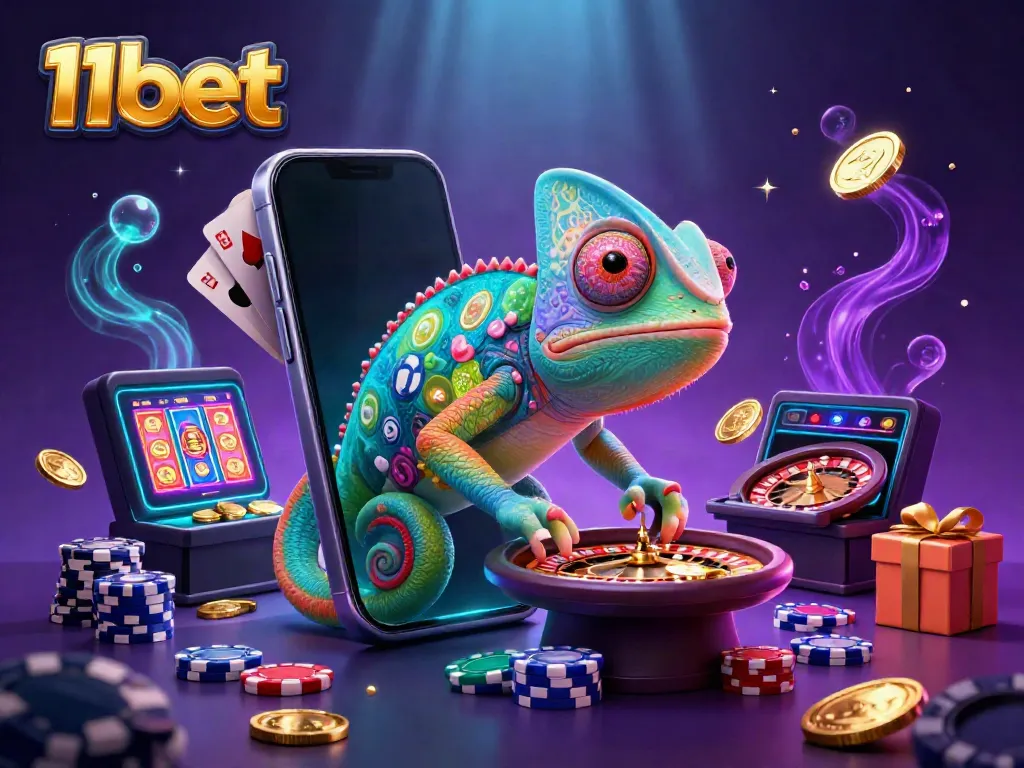 Experience thrilling casino action with the vibrant 11bet gaming illustration, featuring interactive elements and dynamic graphics.