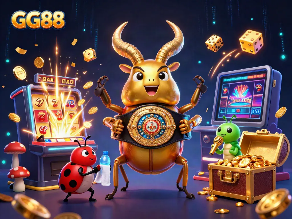 Experience the dynamic casino world of GG88 with vibrant characters and exciting winning moments.