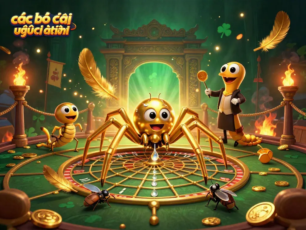 Experience the excitement of các nhà cái uy tín được quan tâm with a dynamic roulette wheel scene featuring a golden spider and croupier.
