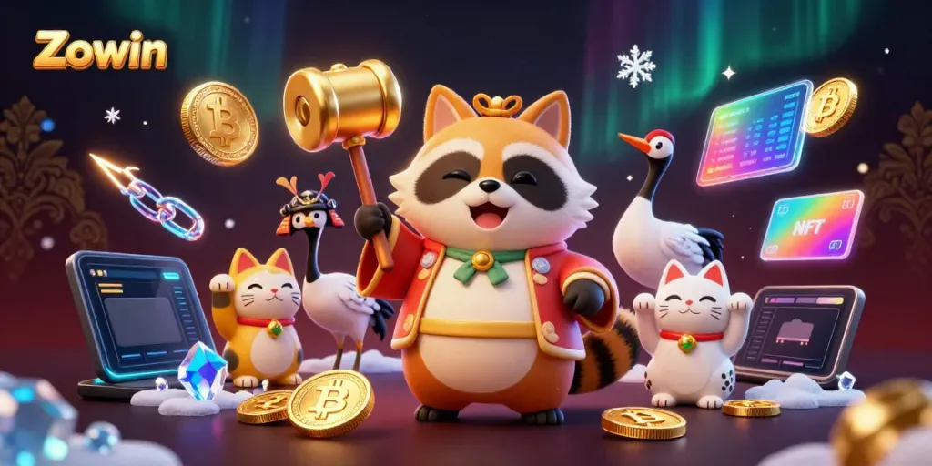 Play exciting games and win prizes at Zowin with unique characters and crypto elements!