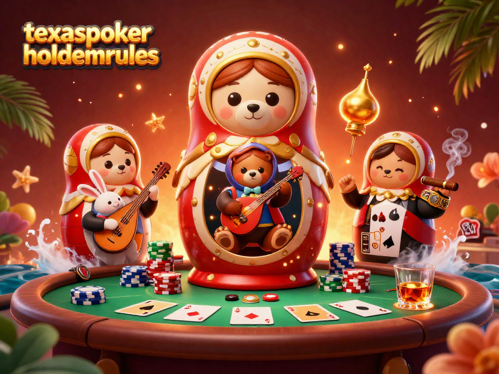 Engage with texaspokerholdemrules in a vibrant casino illustration featuring poker elements and characters.