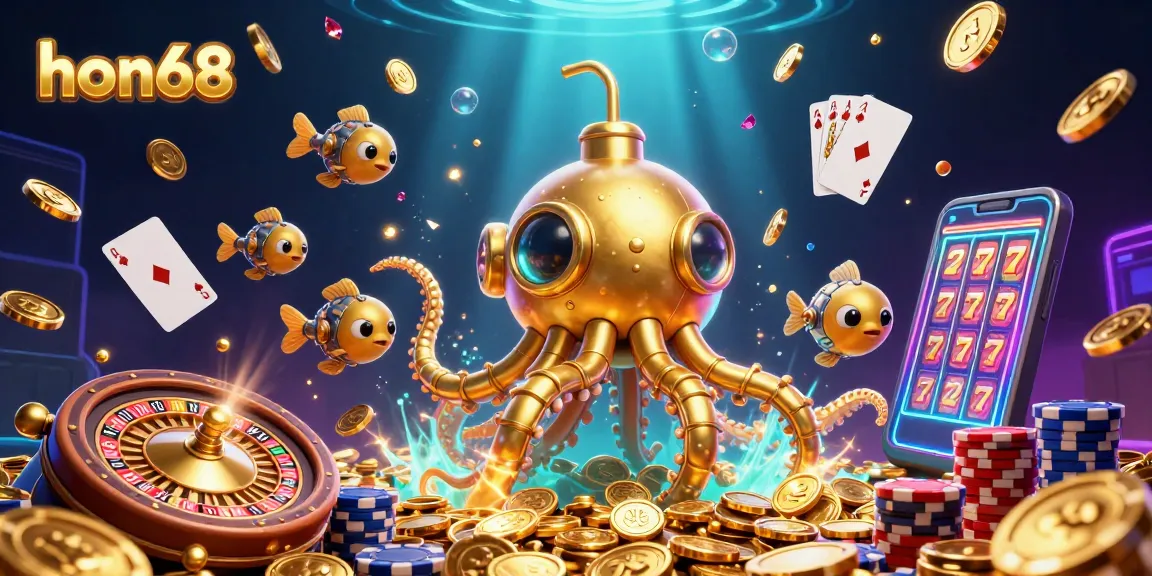 Engage with hon68 as the golden kraken surfaces through coins, embodying excitement and fortune.