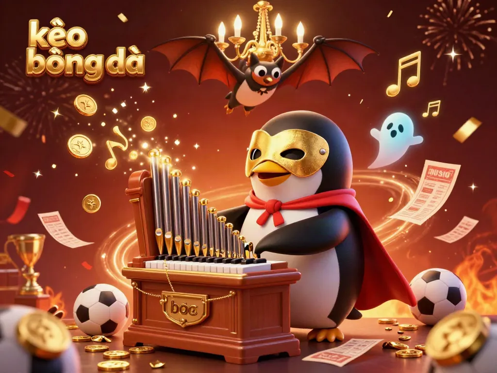 Engage with kèo bóng đá through dynamic sports betting scene featuring vivid characters and thematic elements.