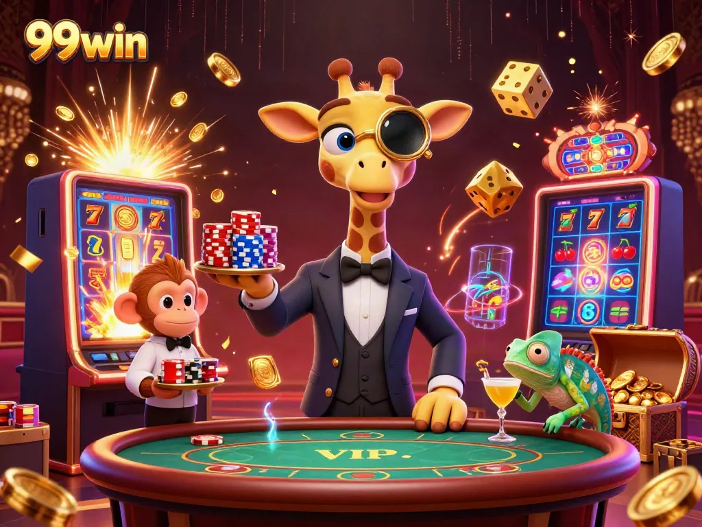 Experience the thrill of 99win with vibrant casino characters and dynamic gaming elements