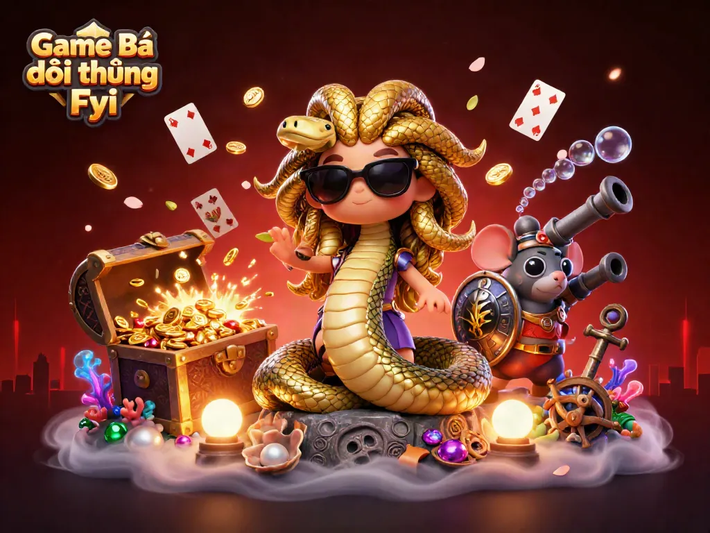 Experience exciting gameplay with Game Bài Đổi Thưởng Fyi in this vibrant casino scene.