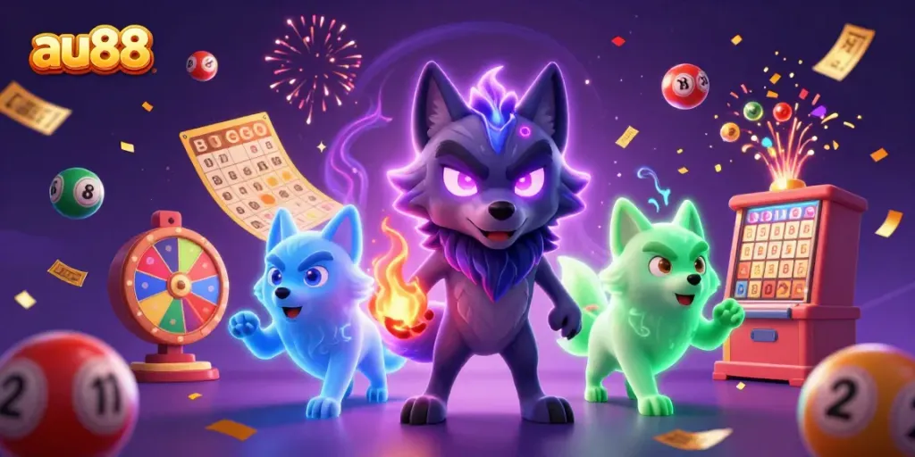 Engage in thrilling gameplay with au88, featuring dynamic lottery elements and ghostly wolves.