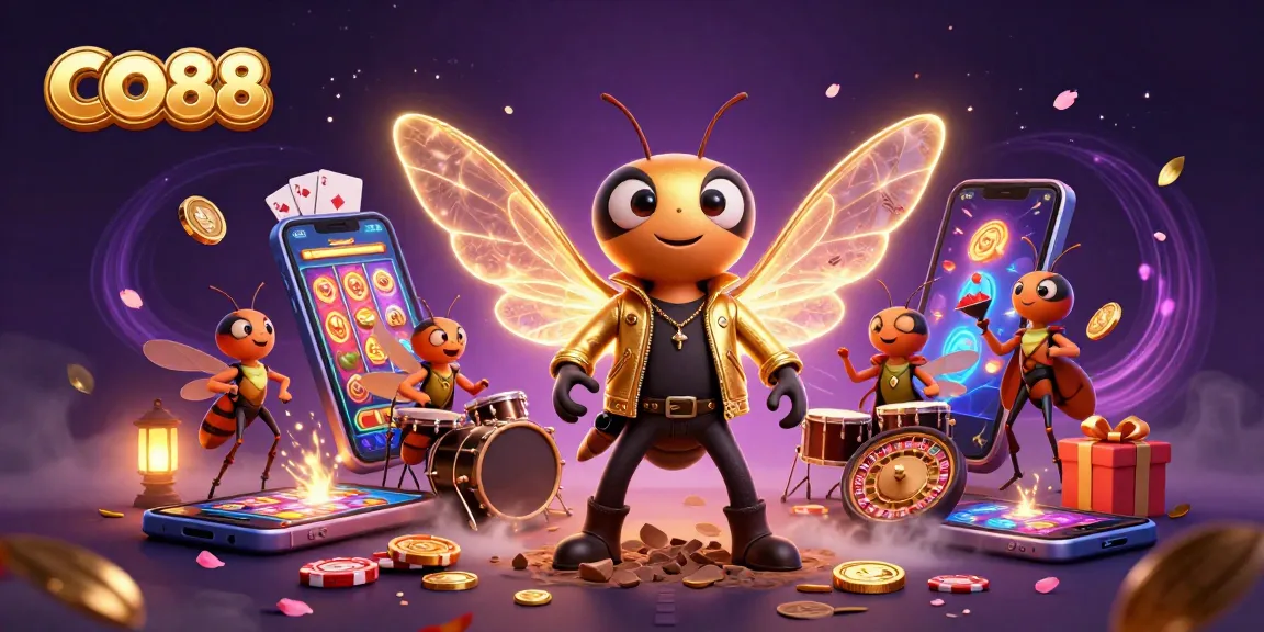 Engage with CO88 as the vibrant cicada rock star brings excitement to the gaming world.