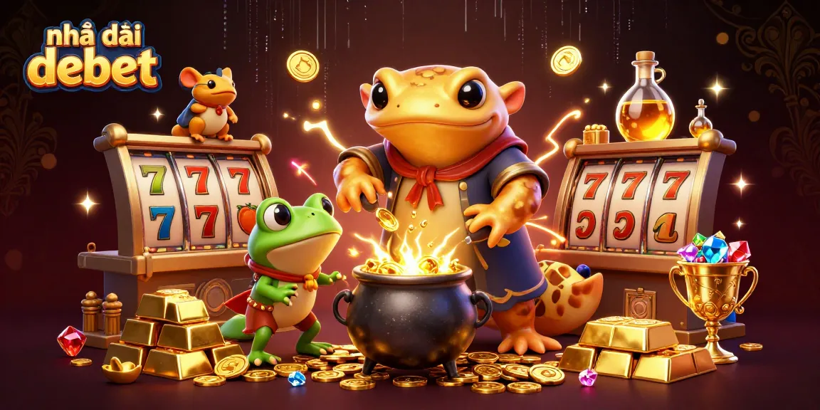 Engage with Nhà cái Debet through lively slot games under the golden alchemist's magic.