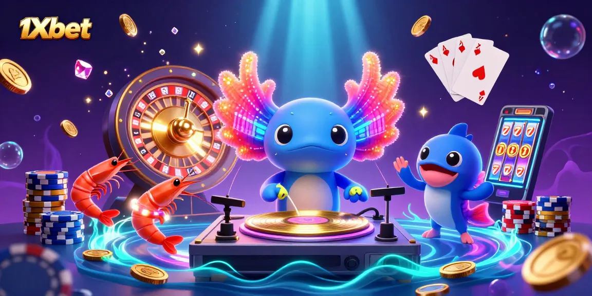 Experience 1xbet's thrilling casino adventure with vibrant characters and exciting game elements.