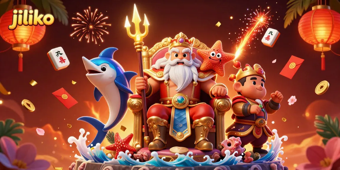 Engage with thrilling games at jiliko, featuring vibrant characters and festive casino elements.