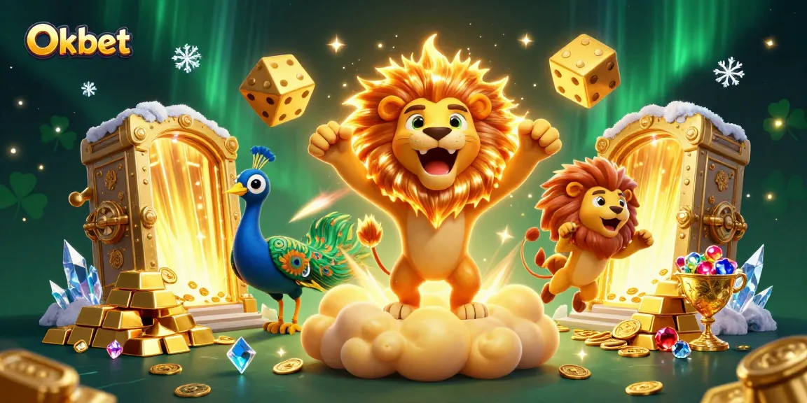 Experience the thrill of Oxbet with vibrant casino elements and a roaring sun lion in a dynamic scene.