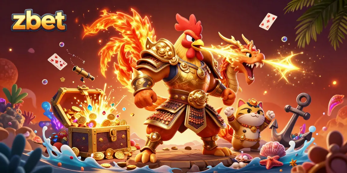 Experience thrilling gameplay with zbet and vibrant casino elements in a dynamic illustration
