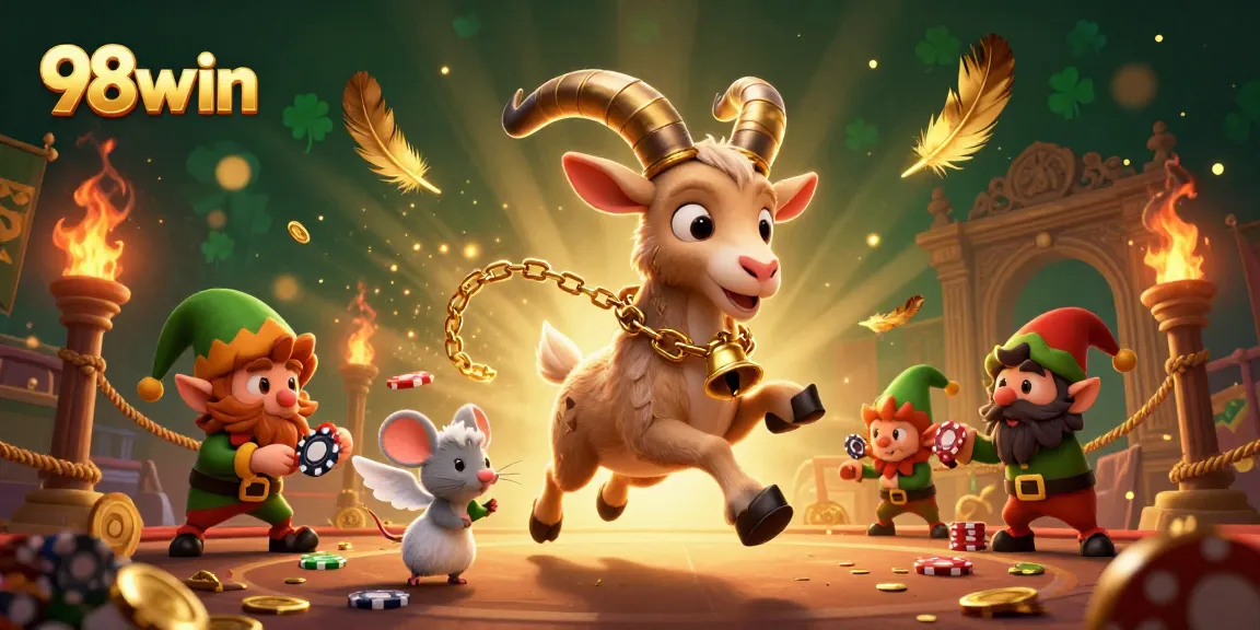 Experience thrilling games at 98win with an animated casino scene full of action and excitement.