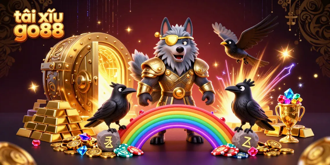 Engage with tài xỉu go88's electrifying gameplay, featuring Norse-inspired characters in a vibrant casino setting.