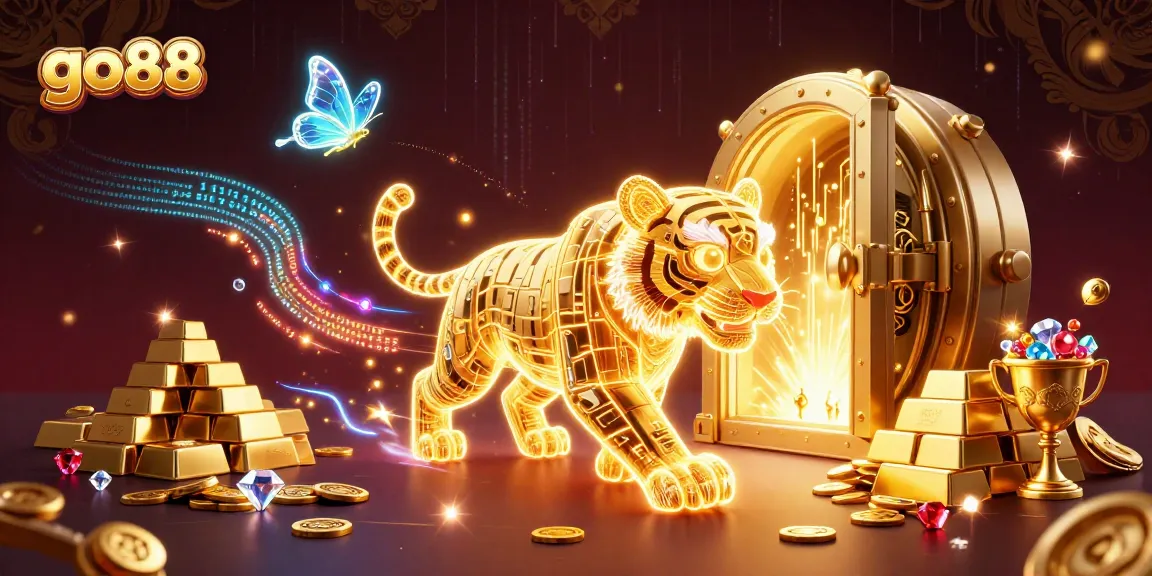 go88 players enjoy a vibrant casino landscape with golden treasures and dynamic game elements