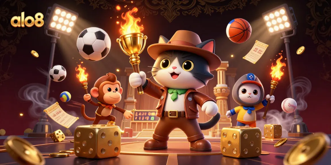 Experience winning thrills with the alo8 casino, showcasing vibrant gaming elements and adventures.