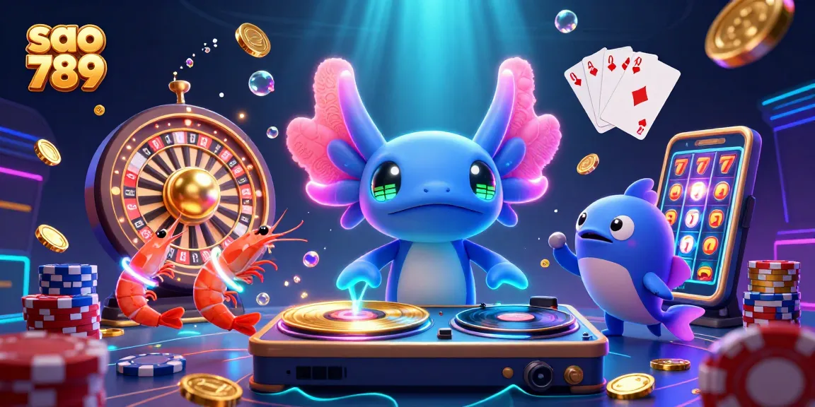 Experience the exciting world of sao 789 with joyful underwater characters and dynamic casino elements.