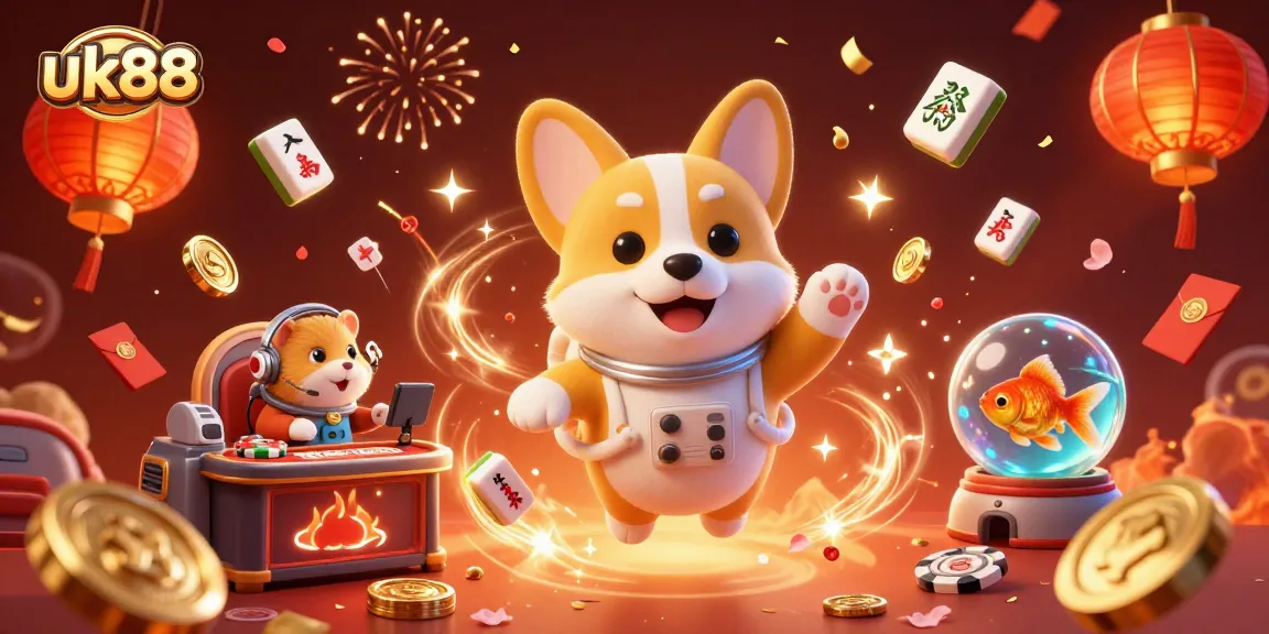 Experience the excitement of uk88 at the casino with vibrant characters and festive elements.