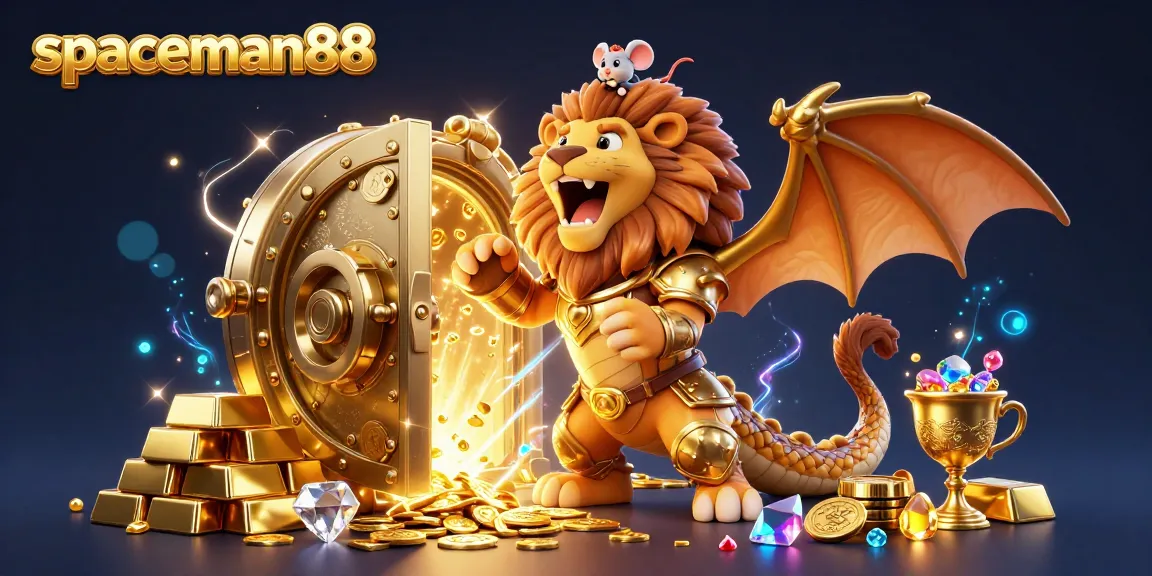 Engage with spaceman88's thrilling adventure under a radiant golden vault in an immersive casino galaxy.